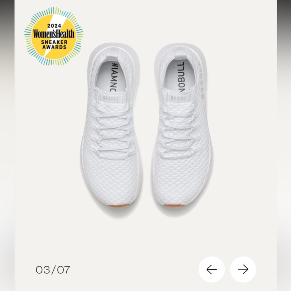 NOBULL Women’s Drive Knit Athletic Shoes - White 6.5 - Picture 3 of 9